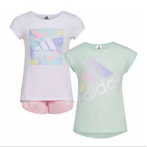 Adidas Toddler's Kids 3-Piece Activewear/Everyday Wear Set, White Set